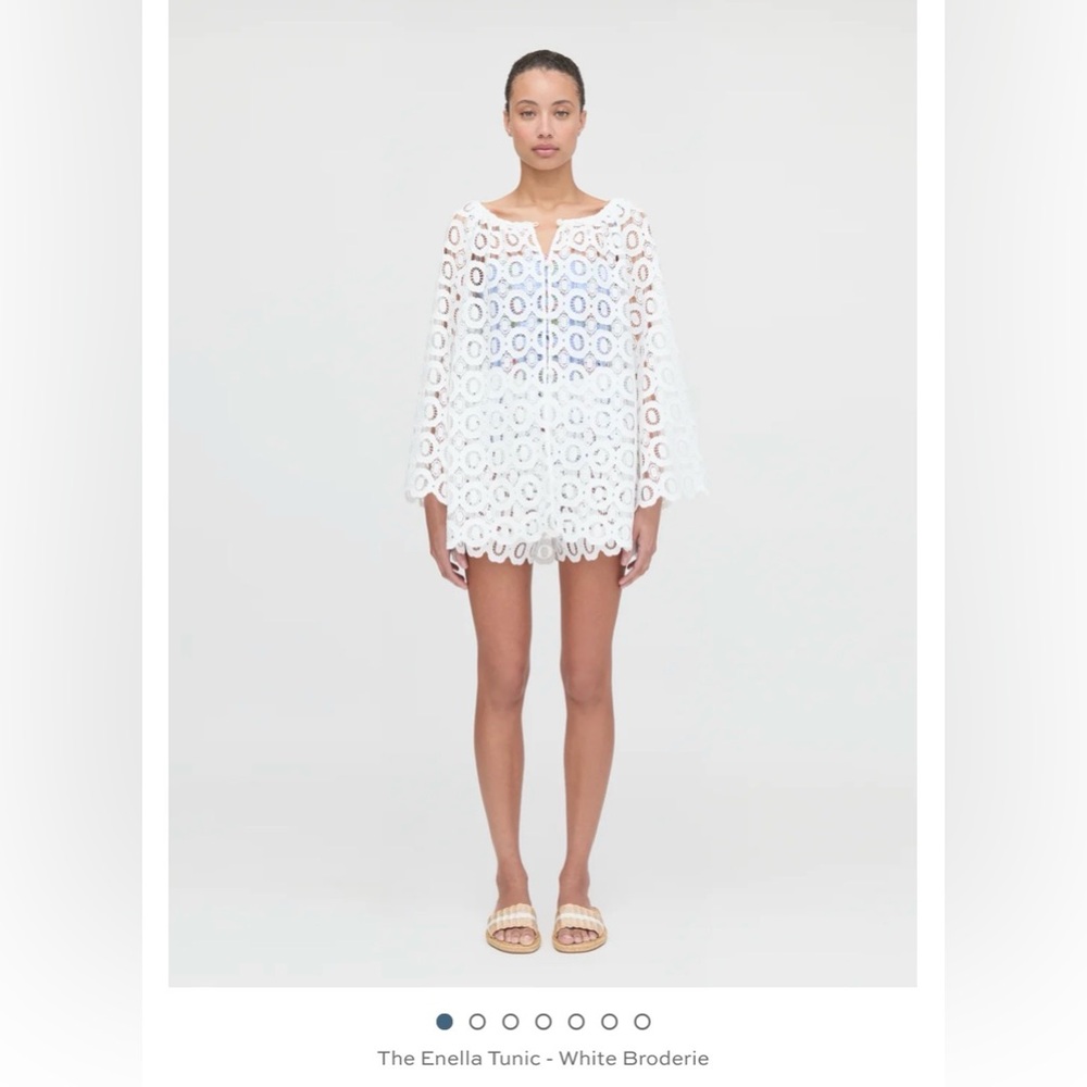 Hill house home Enella White Broderie Tunic Dress - Women NWT